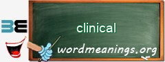 WordMeaning blackboard for clinical